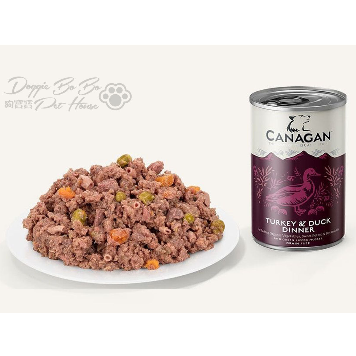 CANAGAN 無穀物狗罐頭 - 火雞+鴨肉 400g