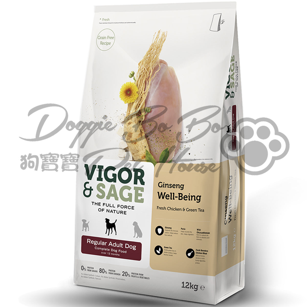 Vigor & Sage 無穀物人參健體 - 雞肉(成犬)
