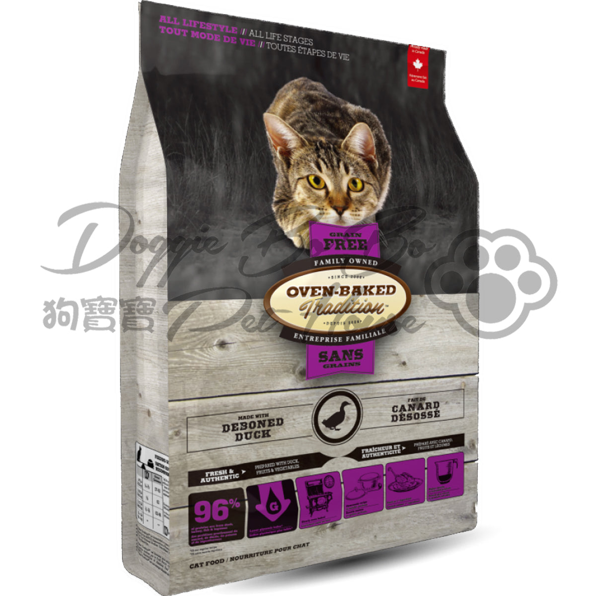 Oven-Baked 奧雲寶全貓糧 - 無穀物鴨肉配方