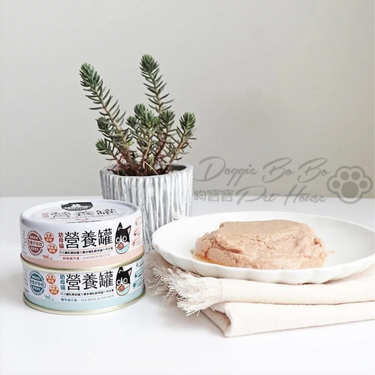 汪喵星球 98%鮮肉無膠幼母貓營養主食罐-鮮嫩雞餐 80g
