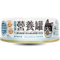 汪喵星球 98%鮮肉無膠幼母貓營養主食罐 - 鱸魚雞餐 80g