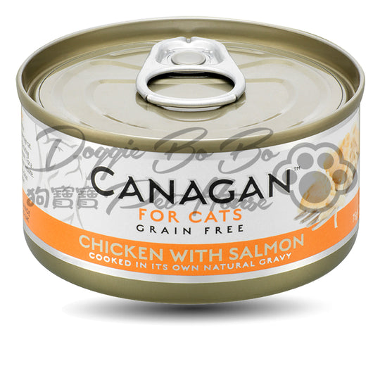 CANAGAN 無穀物貓罐頭 - 雞肉+三文魚 75g