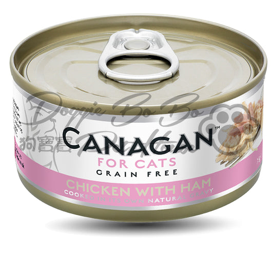 CANAGAN 無穀物貓罐頭 - 雞肉+火腿 75g