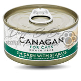 CANAGAN 無穀物貓罐頭 - 雞肉+鱸魚 75g