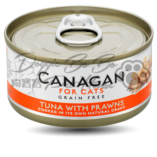 CANAGAN 無穀物貓罐頭 - 吞拿魚+蝦 75g