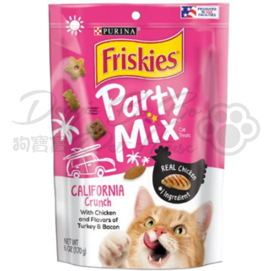 Purina Friskies 喜躍 Party Mix 鬆脆貓小食 - 雞肉+火雞+煙肉 6oz