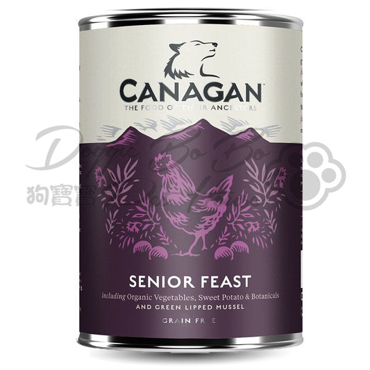 CANAGAN 無穀物狗罐頭 - 盛宴雞肉(老犬用) 400g