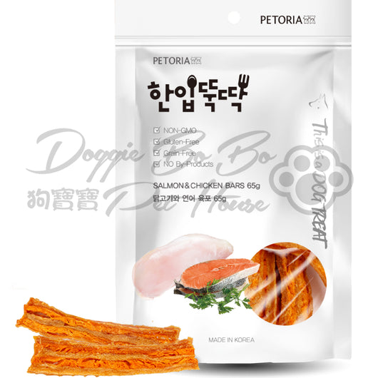 Petoria韓寵 天然無穀物健康小食 - 三文雞肉切片 65g