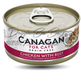 CANAGAN 無穀物貓罐頭 - 雞肉+牛肉 75g