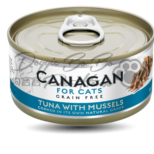 CANAGAN 無穀物貓罐頭 - 吞拿魚+青口 75g