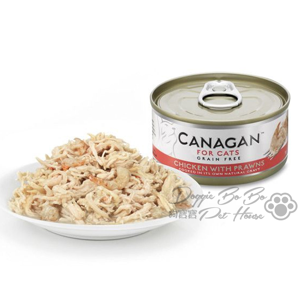 CANAGAN 無穀物貓罐頭 - 雞肉+蝦 75g