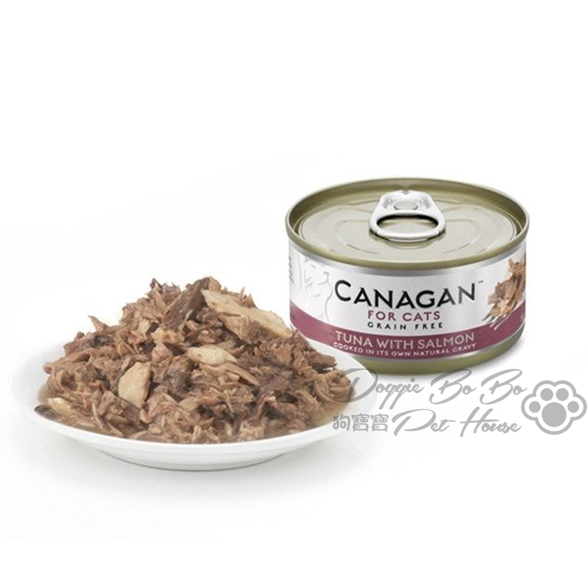 CANAGAN 無穀物貓罐頭 - 吞拿魚+三文魚 (75g)