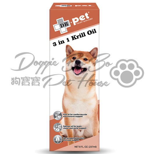 Dr. Pet 3合1深海磷蝦油 237ml (貓狗用)
