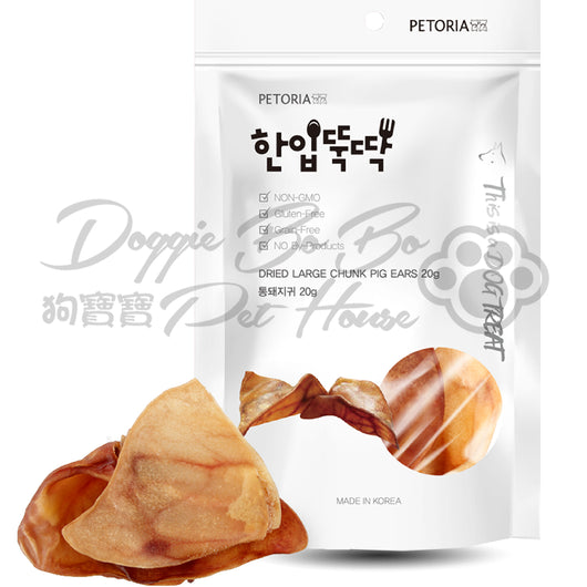 Petoria韓寵 天然無穀物健康小食 - 風乾原隻大豬耳 20g