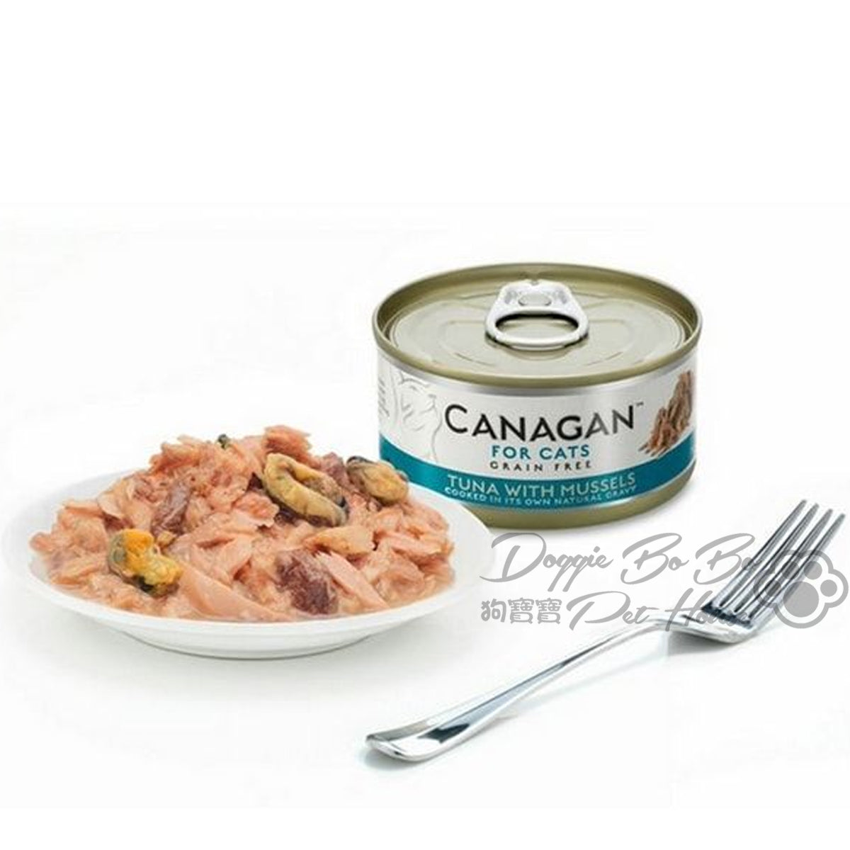 CANAGAN 無穀物貓罐頭 - 吞拿魚+青口 75g