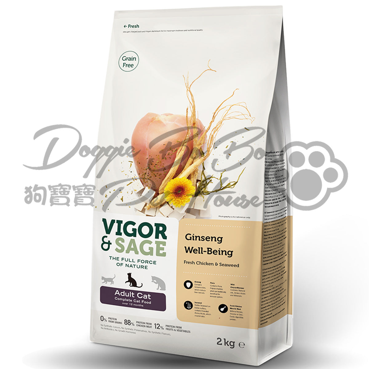 Vigor & Sage 無穀物人參健體 - 雞肉(成貓)