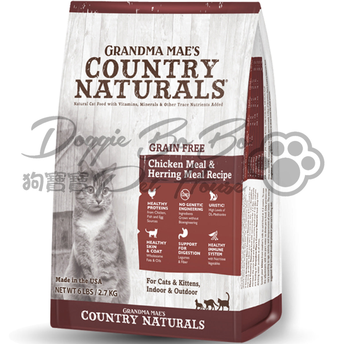 Country Naturals 無穀物雞肉鯡魚低敏感全貓種精簡配方