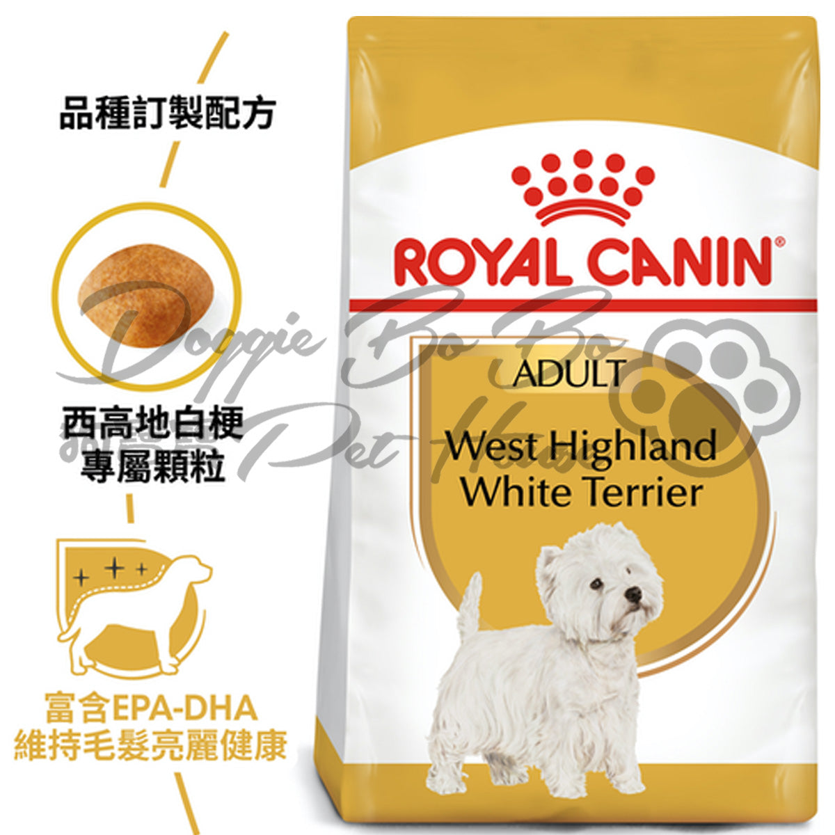 Royal Canin West Highland White Terrier Adult 西高地白爹利成犬 1.5kg
