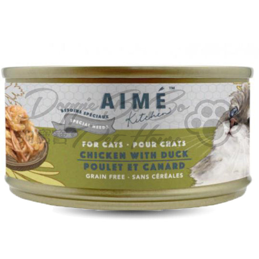 AIME Kitchen 無穀物主食貓罐 -  頂級雞皇燴鮮鴨(老貓) 75g