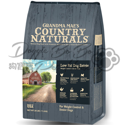 Country Naturals 雞肉糙米低脂高纖成犬/高齡犬種配方