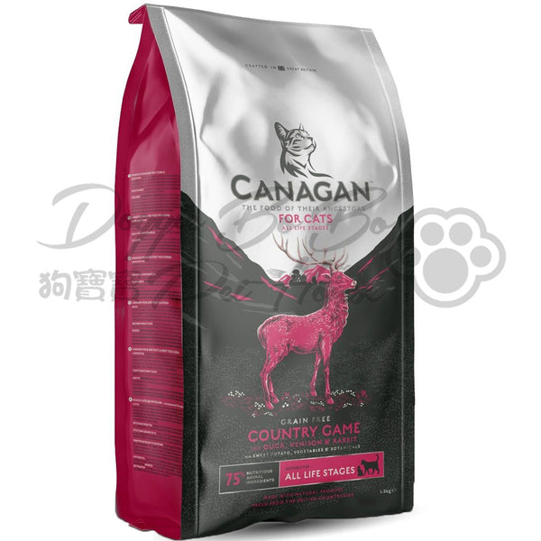 CANAGAN 天然無穀物貓乾糧 - 田園野味配方 (鴨肉, 鹿肉, 兔肉)