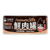 汪喵星球 98% Fantastic 貓咪鮮肉主食罐 - 山野鵪鶉餐 80g