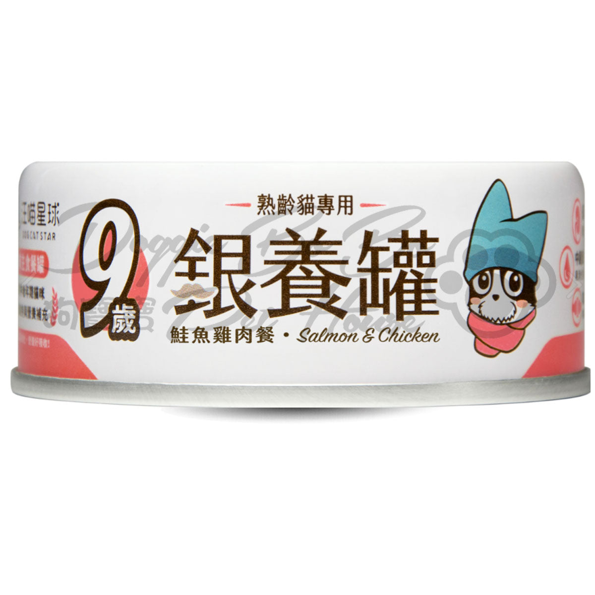汪喵星球 老貓低磷無膠主食罐－鮭魚雞肉餐 80g