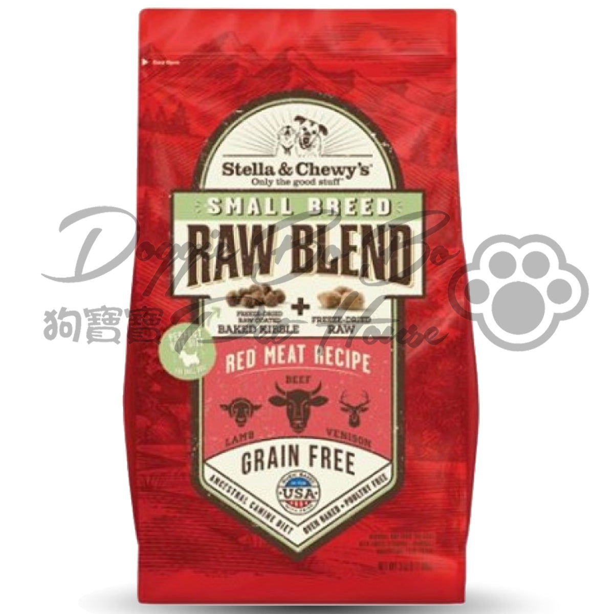 Stella & Chewy's 生肉外層烘焙乾糧 混合 凍乾脫水粒-紅肉配方(小型犬)
