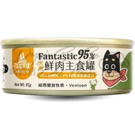 汪喵星球 FANTASTIC 95% 犬用鮮肉主食罐 - 放牧鹿肉 80g/165g