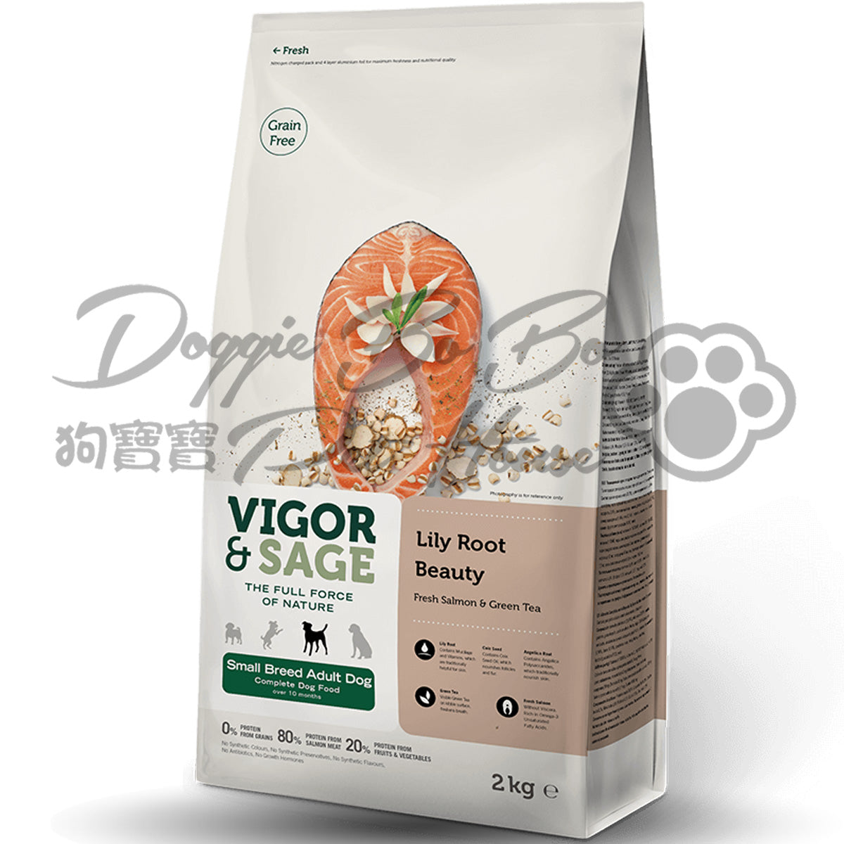 Vigor & Sage 無穀物百合美毛 - 三文魚(小型成犬)