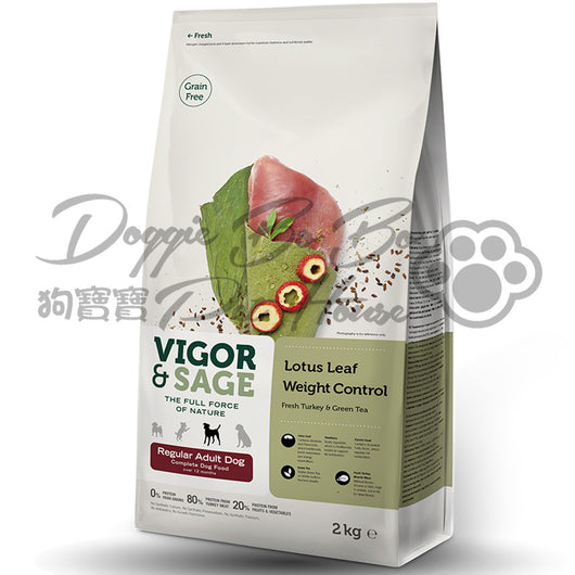 Vigor & Sage 無穀物荷葉控制體重 - 火雞肉(成犬)