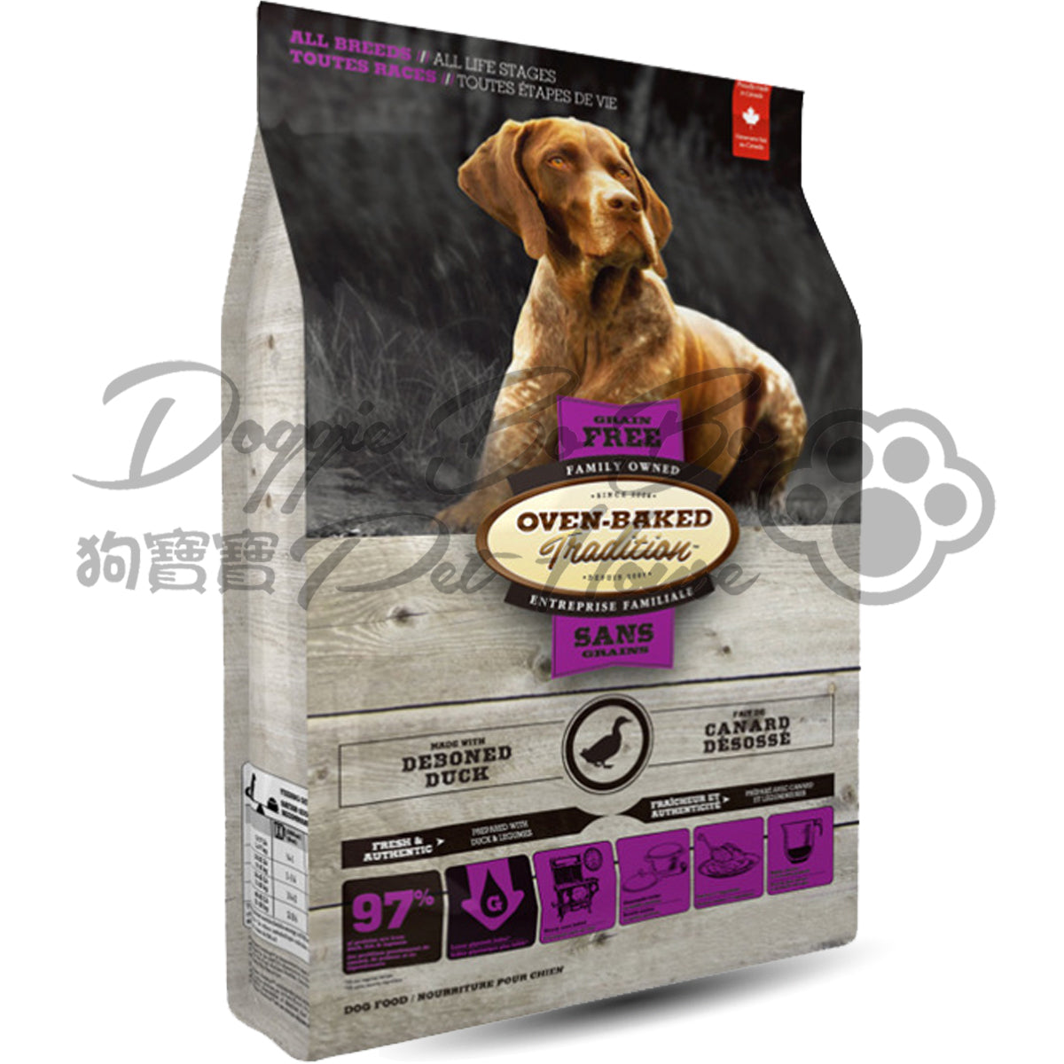 Oven-Baked 奧雲寶全犬糧 - 無穀物鴨肉配方 (大粒裝)