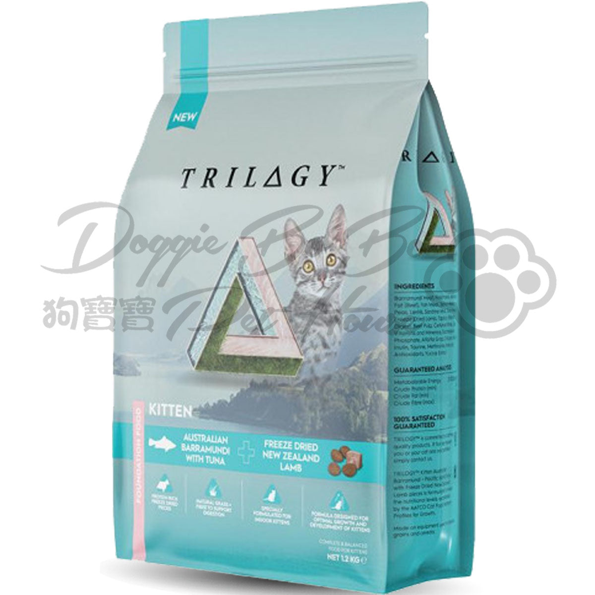 TRILOGY奇境 澳洲尖吻鱸魚及吞拿魚＋5%紐西蘭羊肺凍乾 (無穀幼貓糧)-發育成長配方